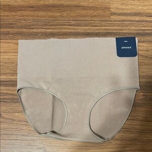 SPANX Seamless High-Waisted Briefs in Beige size S